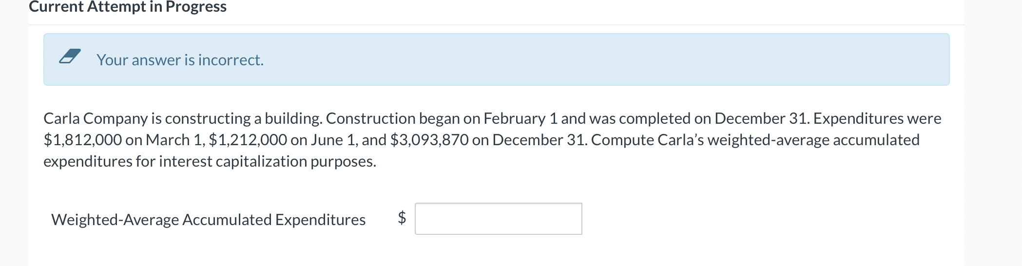 Please, I need answer for everything. Thank you Current Attempt in Progress