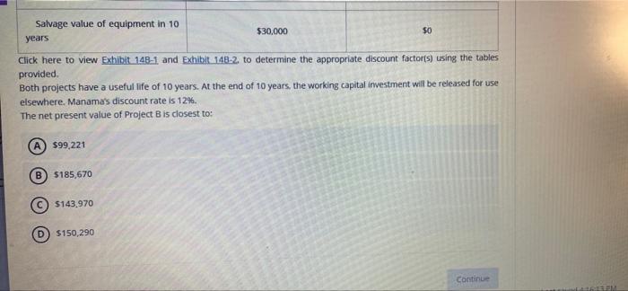 answer only very fast without explain C Manama Manufacturing has $170,000 to