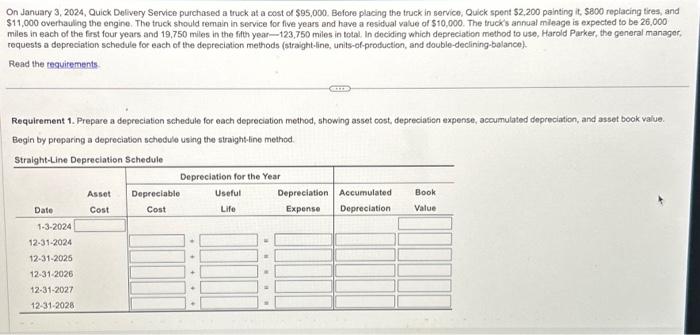 asset cost, depreciation expense, accumulated depreciation, and asset book value. 2. Quick