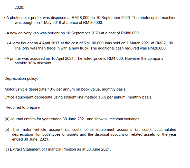 balances below were extracted from Glades Enterprise books as at 30 June