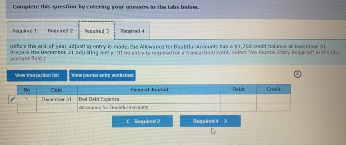 those sales would be uncollectible Required: 1. Prepare the November adjusting entry