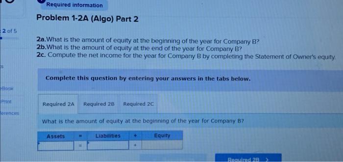 LO A1 [The following information applies to the questions displayed below] The