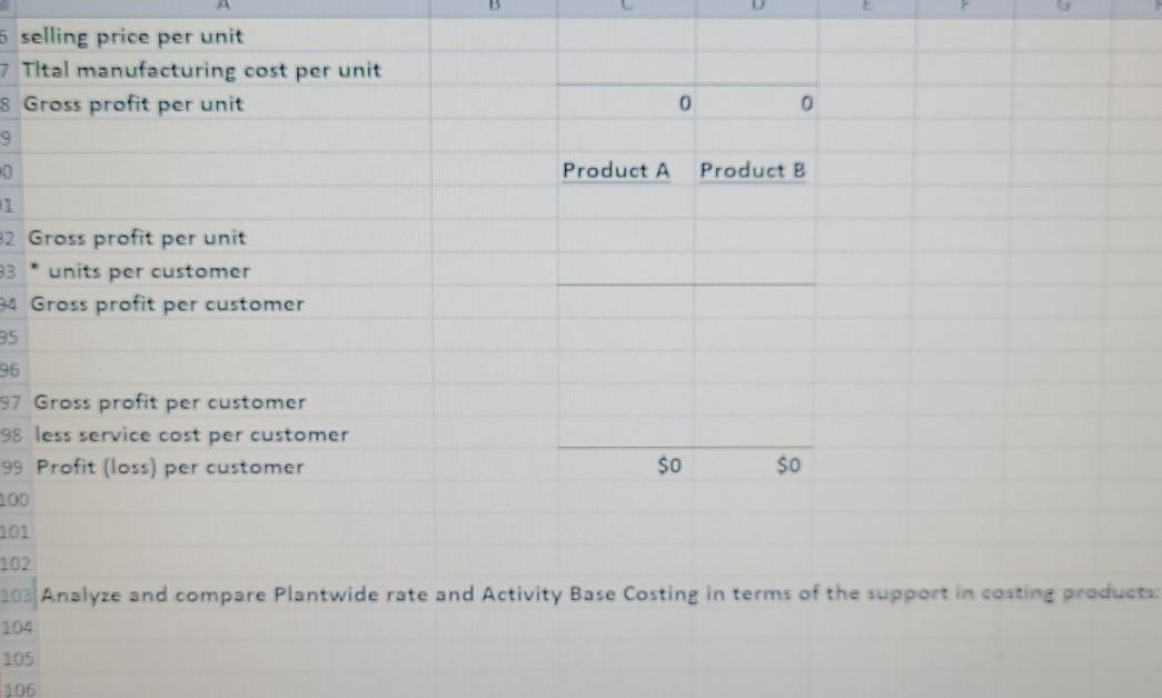 customers Market price Szo per unit S120 per unit hour additional information