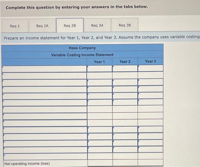 operations Variable costs per unit: Manufacturing: Direct materials $ 26 Direct labor