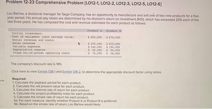  I have 1,2 Problem 12-23 Comprehensive Problem (LO12-1, LO12-2, L012-3, LO12-5,