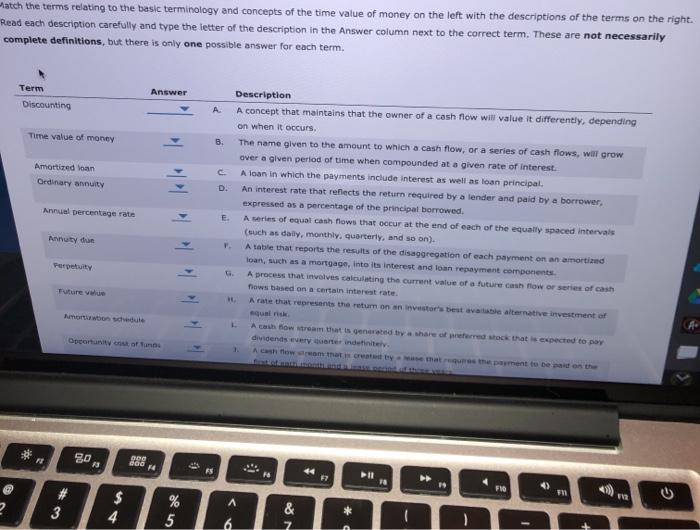  watch the terms relating to the basic terminology and concepts of
