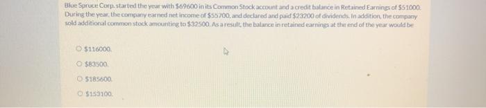  Blue Spruct Corp, started the year with $69600 in its Common