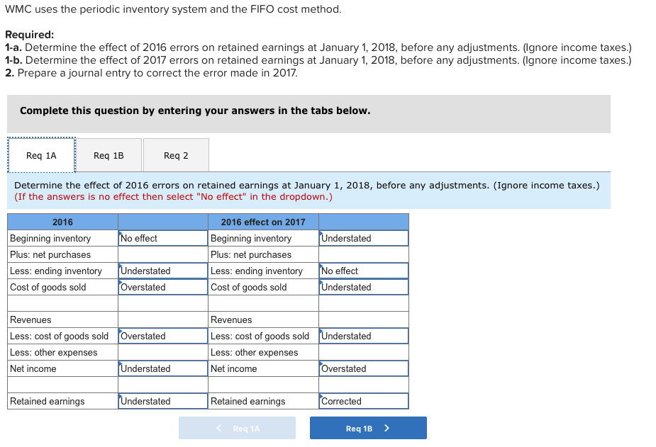seconf requirment, the retained earning didnt have an option saying corrected also