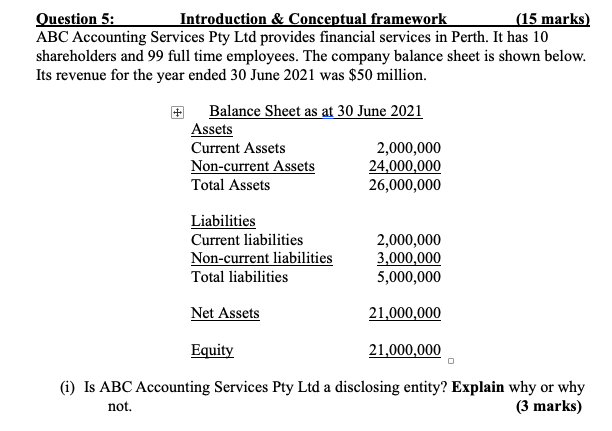 Please help with this question \begin{tabular}{l} Question 5: Introduction \& Conceptual