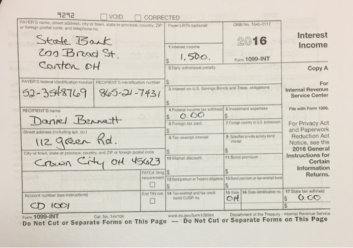 2016. Daniel Bennett-2016 Income tax return information I'm divorced. Birthdate: 6/25/1978 I