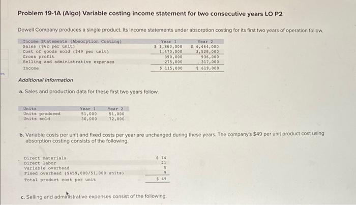 (Algo) [The following information applies to the questions displayed below.] Trio Company
