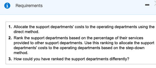 Thank you. Data Table Support Departments Operating Departments HumanInformation Corporate Consumer Sales