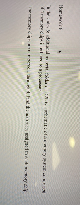  please solve thanks Homework 6 In the slides & additional material