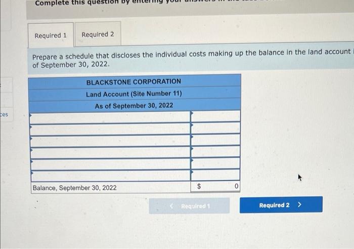 1, 2021, the Blackstone Corporation purchased a tract of land (site number