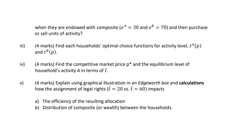 externality. Households have strictly convex preferences over composite (x4, xBrespectively) and a
