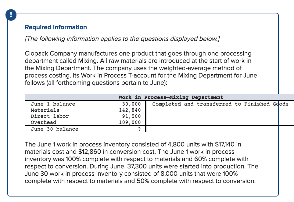  please show work in excell. thanks :) ! Required information [The