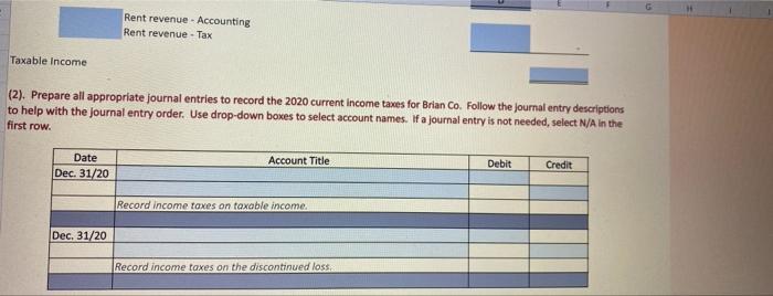 accounting income before income tax expense and discontinued operations. The company had