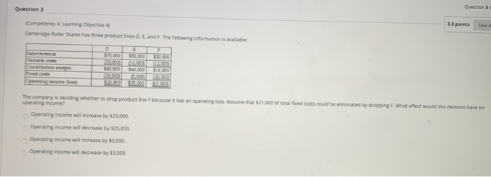  Question 3 Question 3 1.3 points Competency & Learning Objective Cambridge