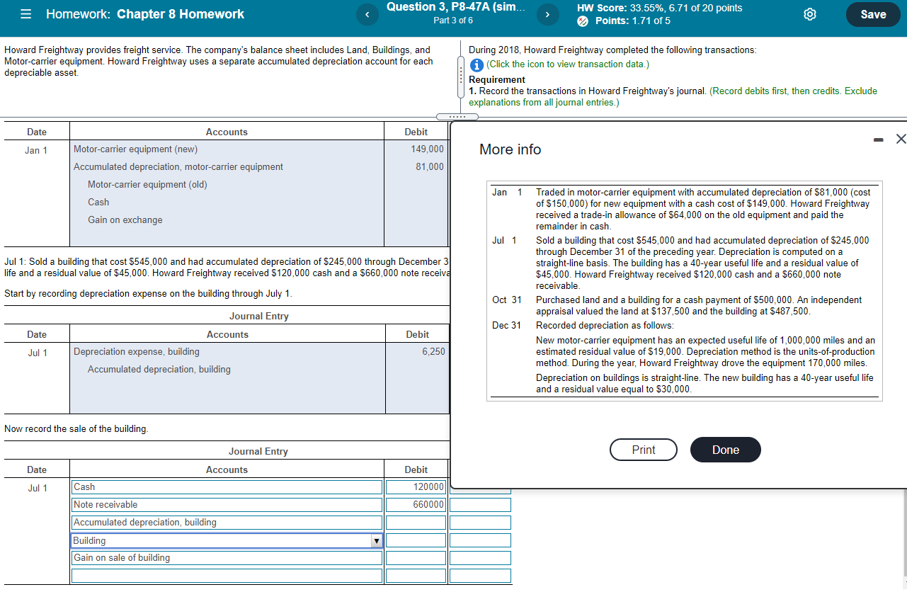  = Homework: Chapter 8 Homework Question 3, P8-47A (sim... Part 3