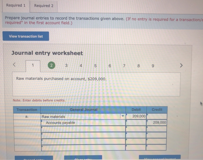 materials used in production, 189,000 (151,200 direct materials and 37,800 indirect materials).