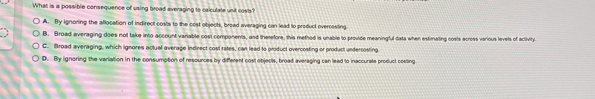  What is a possible consequence of using broad averaging to calculate