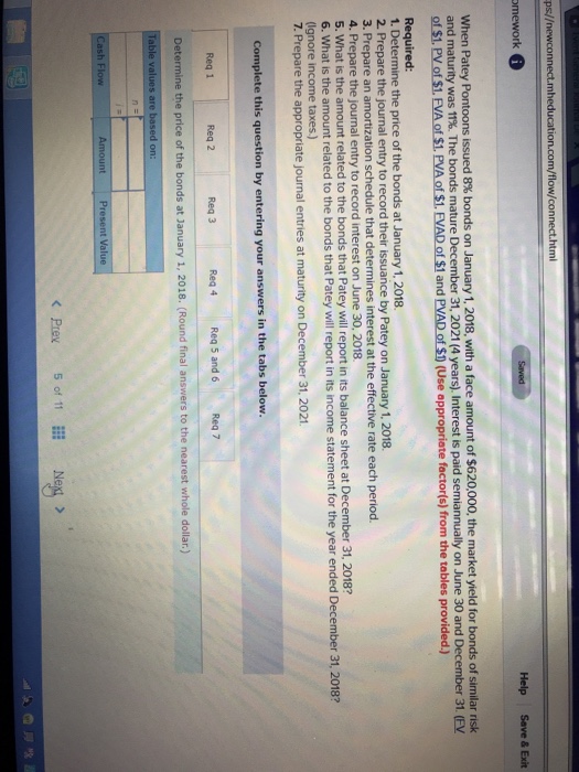  flow/con Help Save& Exit when Patey Pontoons issued 8% bonds on
