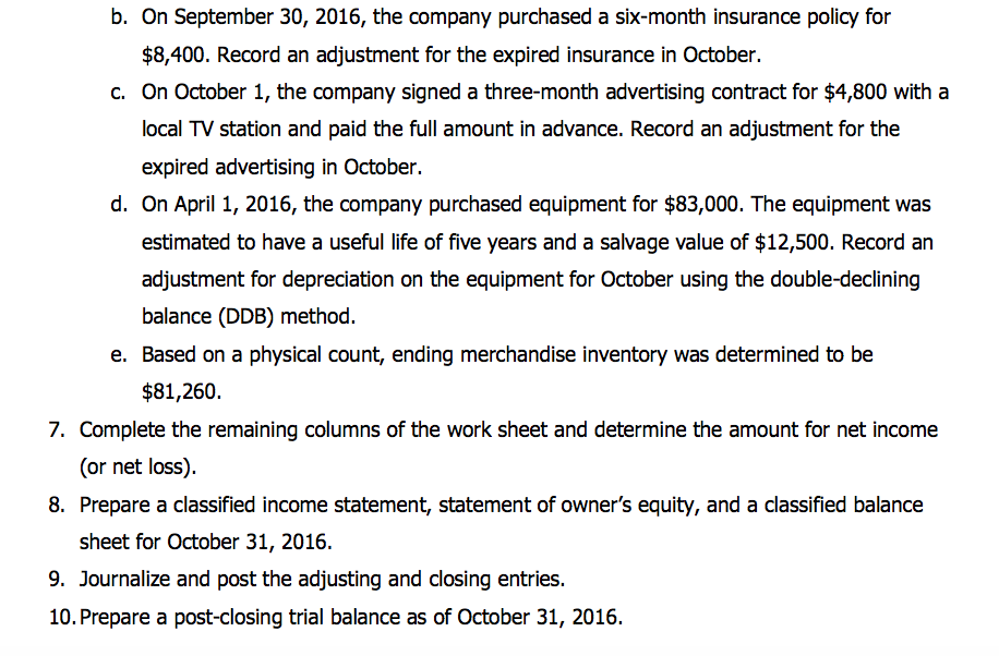 the column totals and the individual components of the "Other Accounts" column
