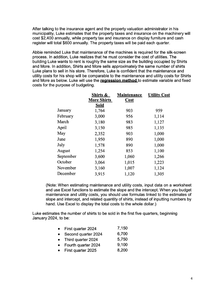 has decided to use the sweatshirt supplier recommended by Abbie. He learned