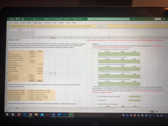  P owth AutoSave le Home Insert PROTECTED VIEW Be Draw e