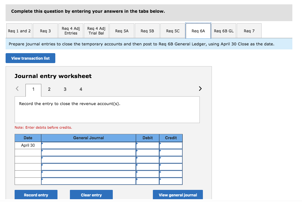 furnished office space by paying $1,600 cash for the first month's (Apr.)