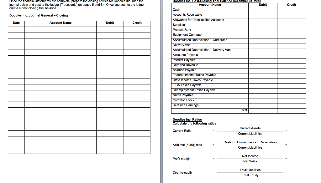trial balance 6. Prepare, using good form, an income statement, a statement