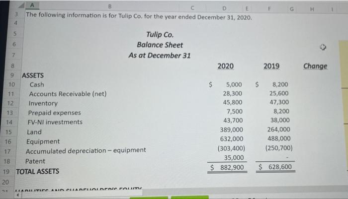  F G H 3 B D E The following information is