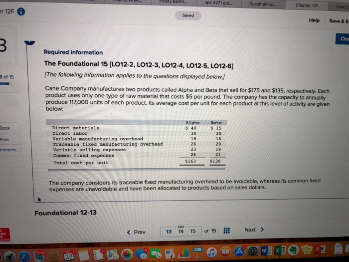  Help spa 4271 gu.. Cuauhtmoc... Chapter 12F Cane C r 12F