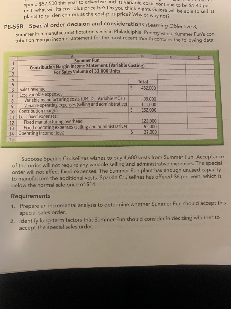 Please help solve this with an explanation for calculations. Thank you