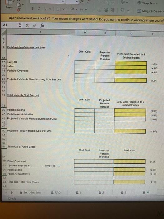 See The Light Projected Balance Sheet As of December 31, 20x1 $