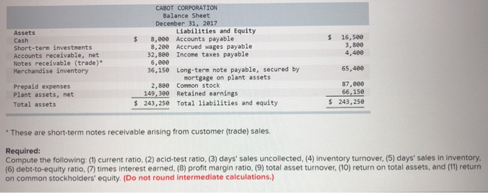 to post all of them? Problem 13-4A Calculation of financial statement ratios