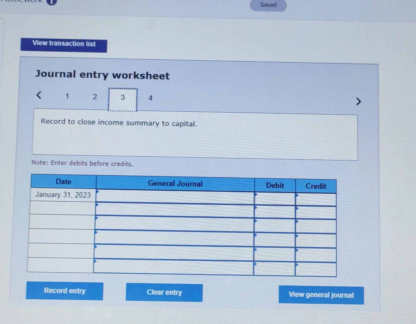 closing entries. Journal entry worksheet Record to close revenues to the income