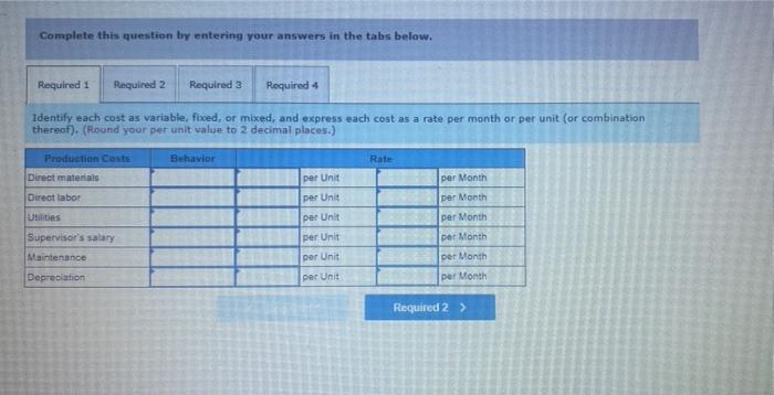 [The following information applies to the questions displayed below] Morning Dove Company