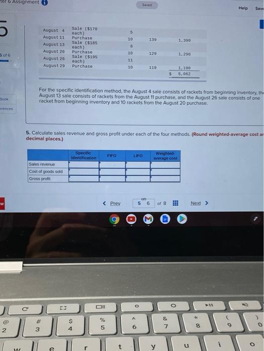 1, 390 Transactions Beginning inventory Sale ($170 each) Purchase Sale ($185 each)
