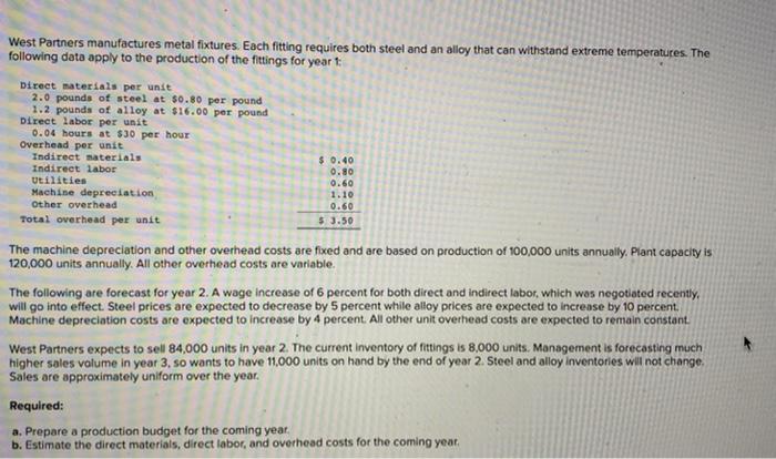 its not $312504! West Partners manufactures metal fixtures. Each fitting requires both