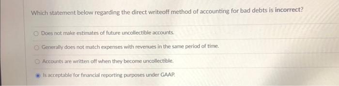 please answer the following questions, thank you!! Which statement below regarding the