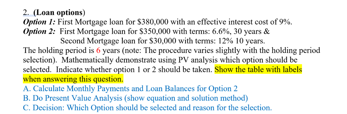  Please solve this equation mathematically and not through excel. Please show