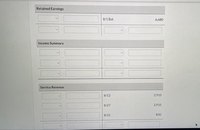 Payable Common stock Retained Earnings Credit 620 2,390 1,310 1,480 12.500 6,680