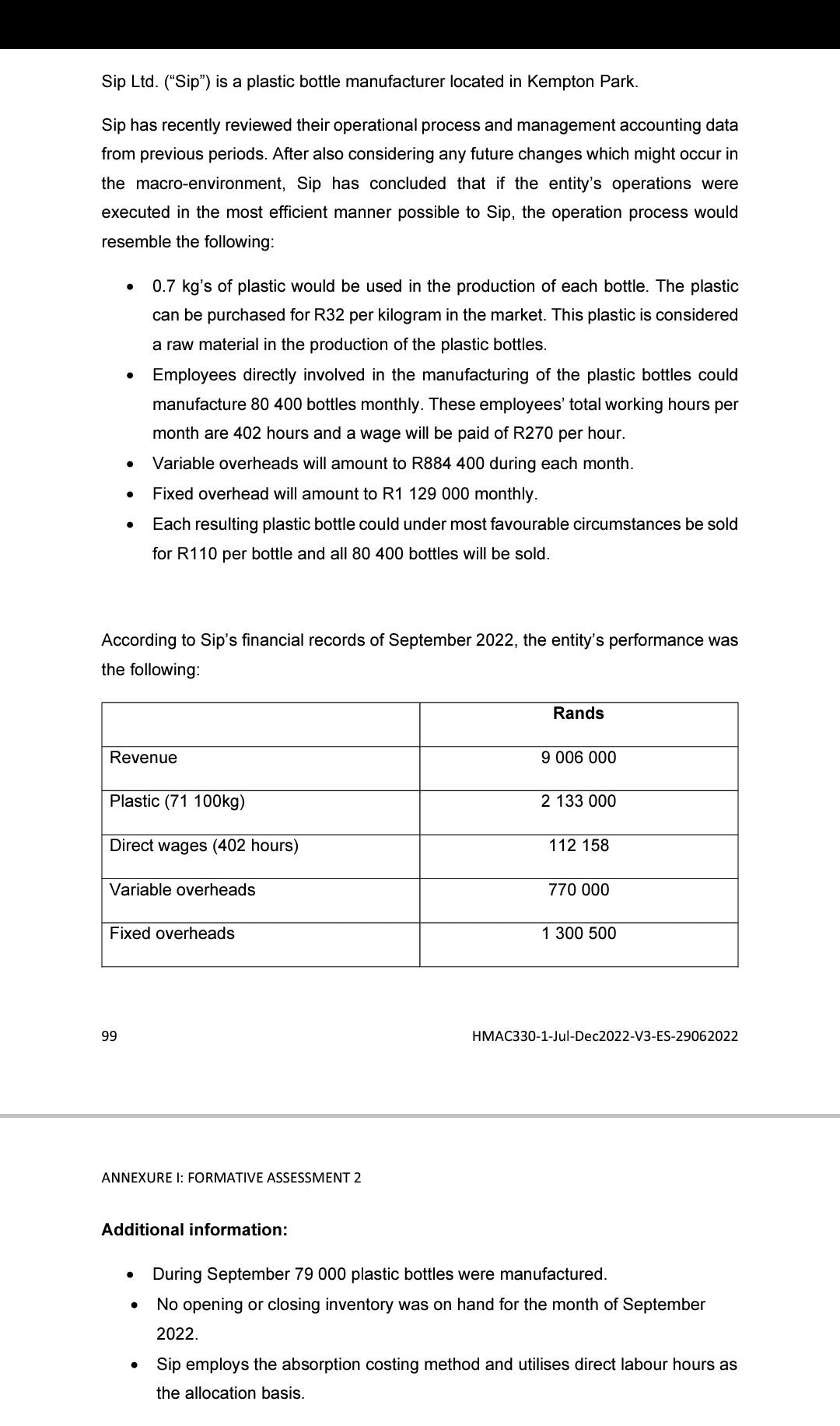 please help with this calculation Sip Ltd. ("Sip") is a plastic bottle