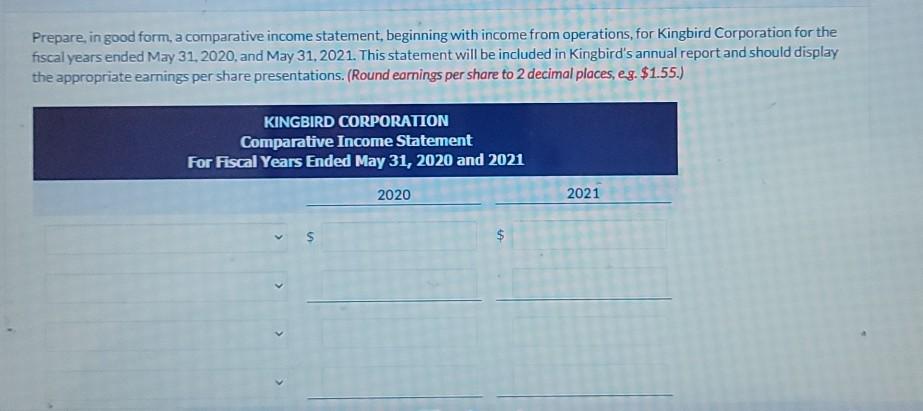 statements for the annual report to its shareholders for fiscal years ended