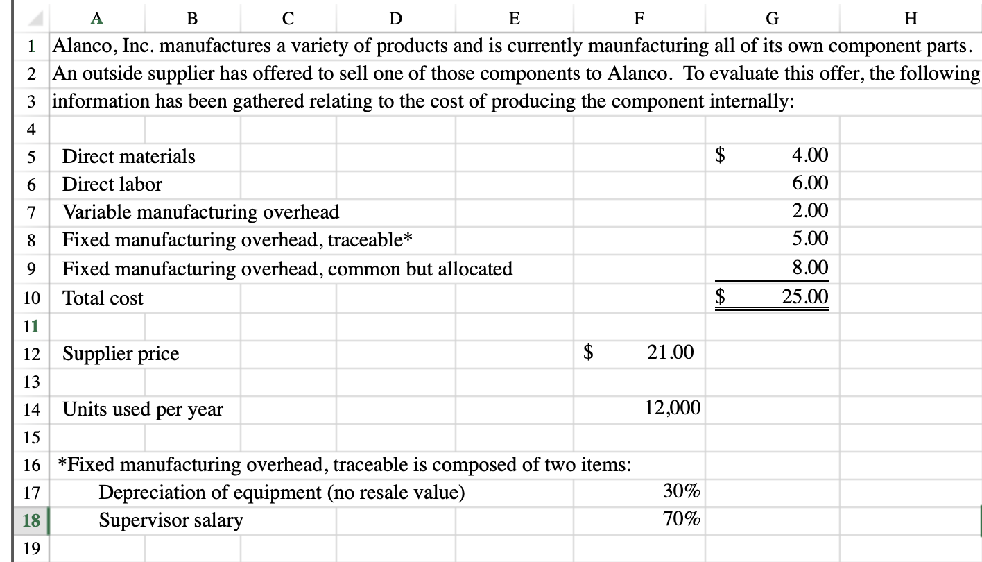 Please use cell referencing to fill in the yellow boxes A B