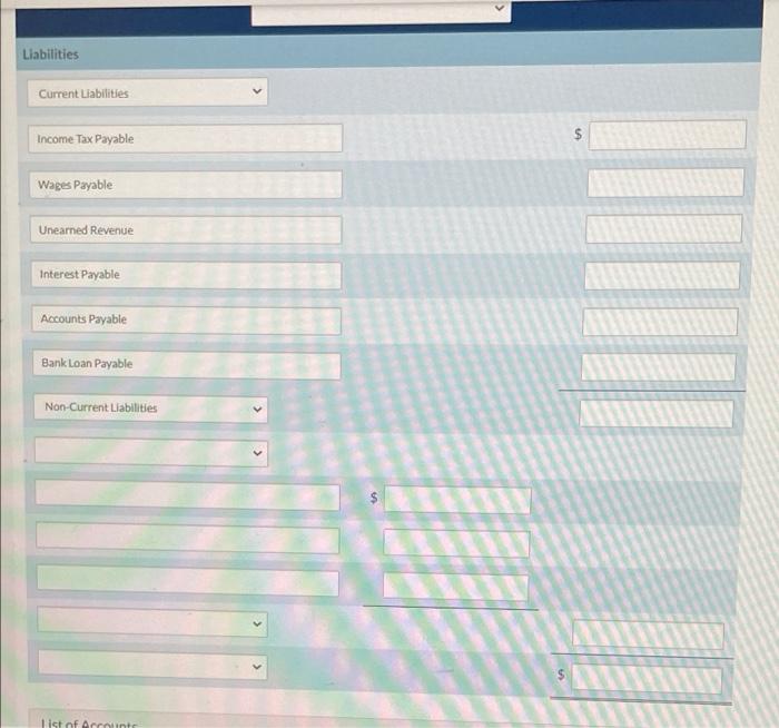 $4,300 85,000 46,000 2.600 Income tax payable Bonds payable, due 2032 Notes