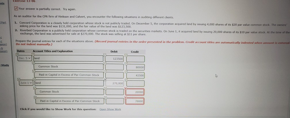 can explain the problem? please! thank you! Exercise 13-06 nts Your