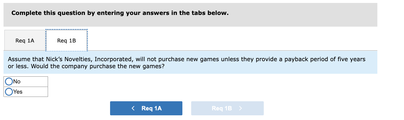and Simple Rate of Return [LO12-1, LO12-6] [The following information applies to
