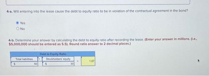 in the bond is that the debt to equity ratio cannot exceed